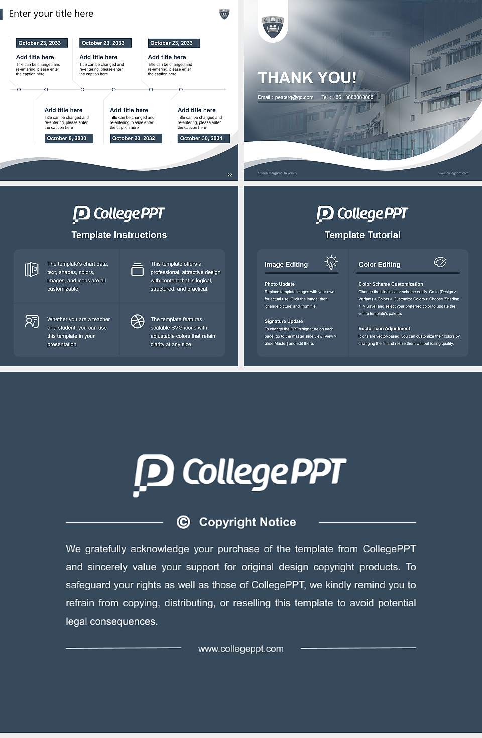 Queen Margaret University Lecture Sharing and Networking Event PPT Template4:3 ratio PPT effect preview image4