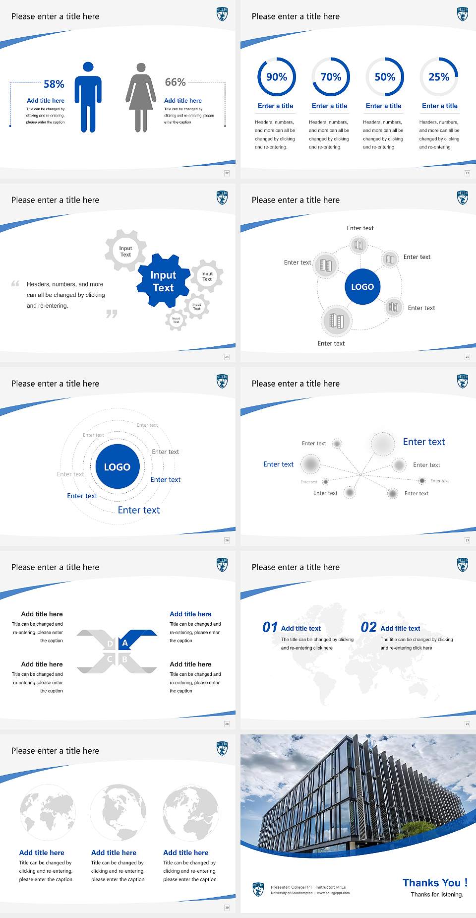 University of Southampton Course/Courseware Creation PPT Template4:3 ratio PPT effect preview image4