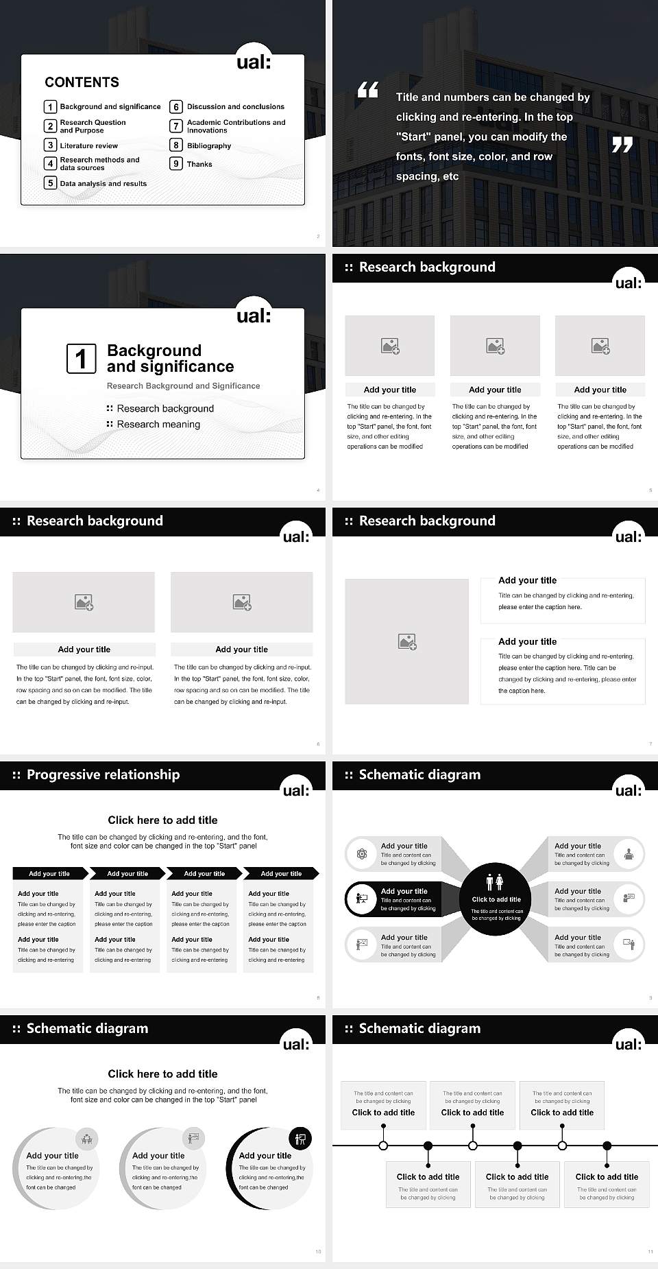 University of the Arts London Graduation Thesis Defense PPT Template4:3 ratio PPT effect preview image2