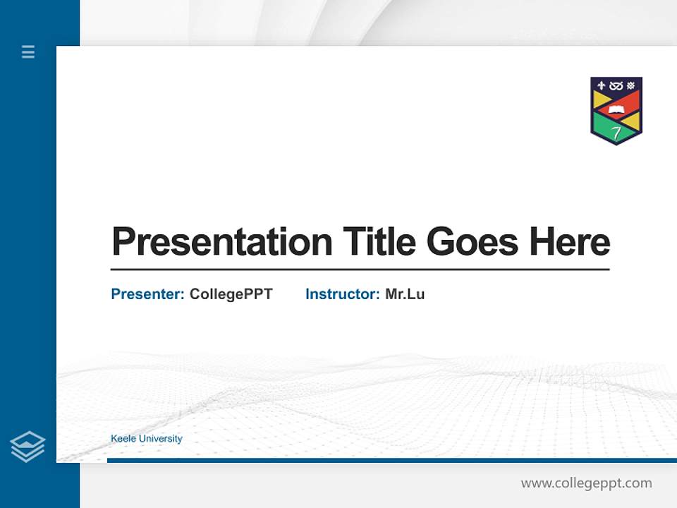Keele University Thesis Proposal/Graduation Defense PPT Template4:3 ratio PPT effect preview image5