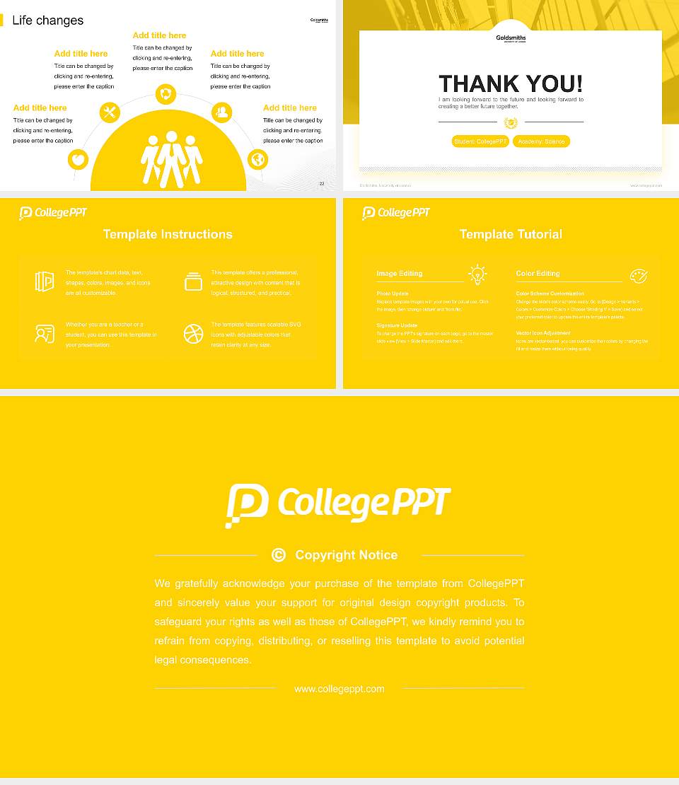 Goldsmiths, University of London National Scholarship Defense PPT Template16:9 ratio PPT effect preview image4