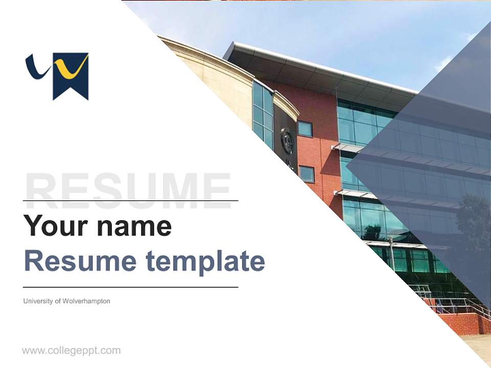 University of Wolverhampton Resume PPT Template4:3 ratio PPT effect preview image5