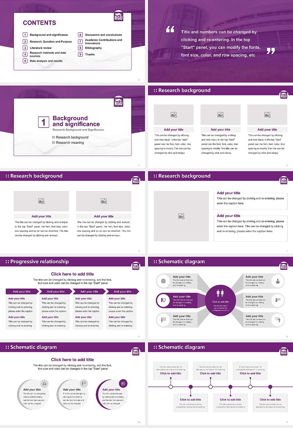 Robert Gordon University Graduation Thesis Defense PPT Template16:9 ratio PPT effect preview image2