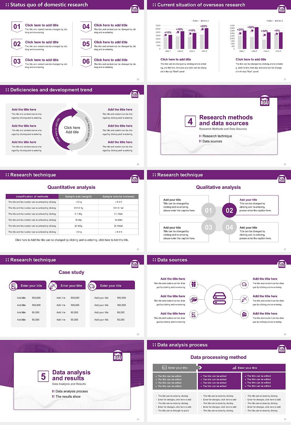 Robert Gordon University Graduation Thesis Defense PPT Template16:9 ratio PPT effect preview image4