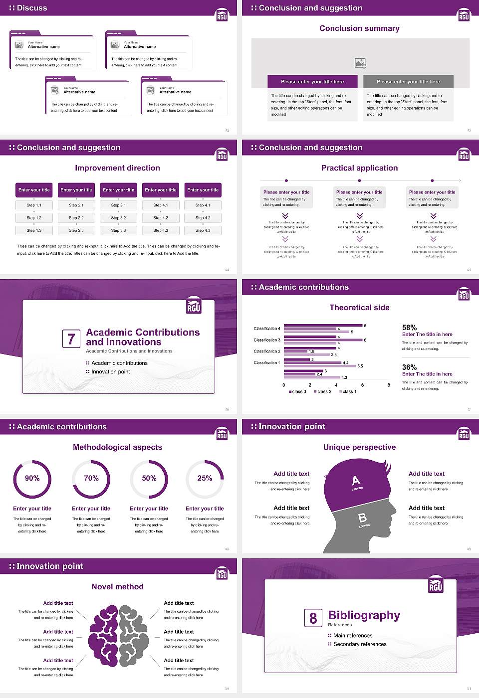 Robert Gordon University Graduation Thesis Defense PPT Template16:9 ratio PPT effect preview image6