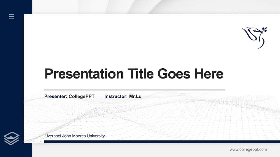 Liverpool John Moores University Thesis Proposal/Graduation Defense PPT Template16:9 ratio PPT effect preview image