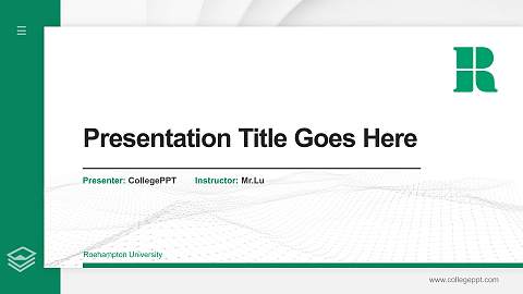 Roehampton University Thesis Proposal/Graduation Defense PPT Template