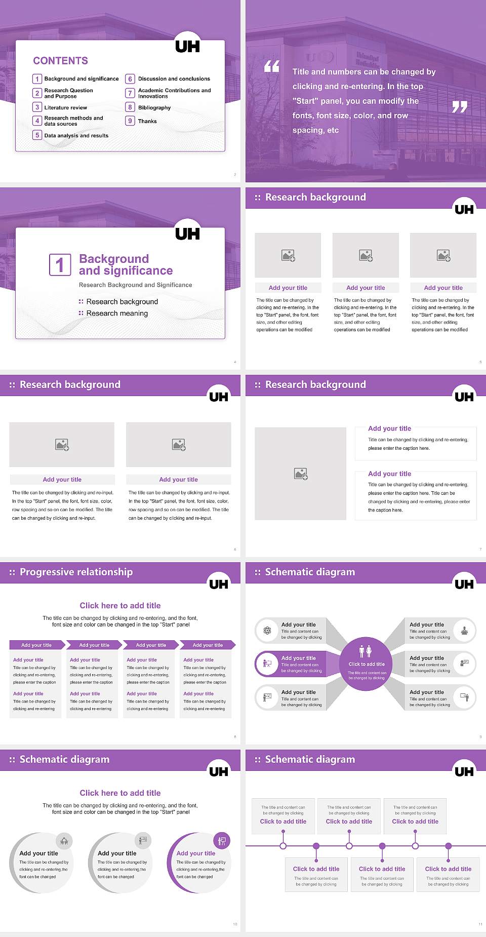 University of Hertfordshire Graduation Thesis Defense PPT Template4:3 ratio PPT effect preview image2