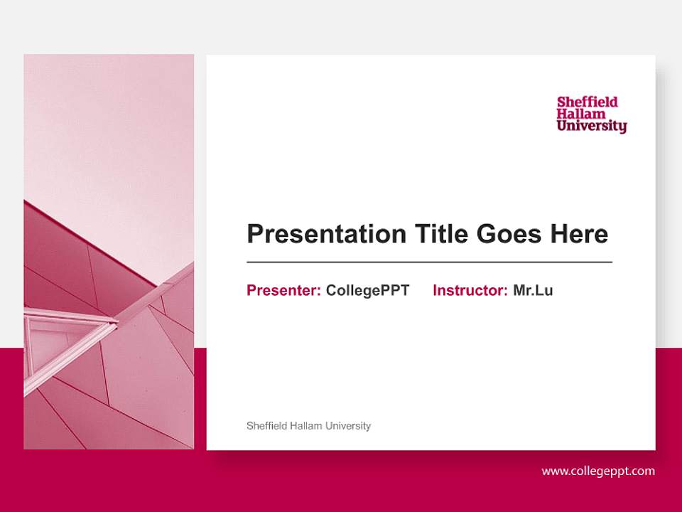 Sheffield Hallam University General Purpose PPT Template4:3 ratio PPT effect preview image6