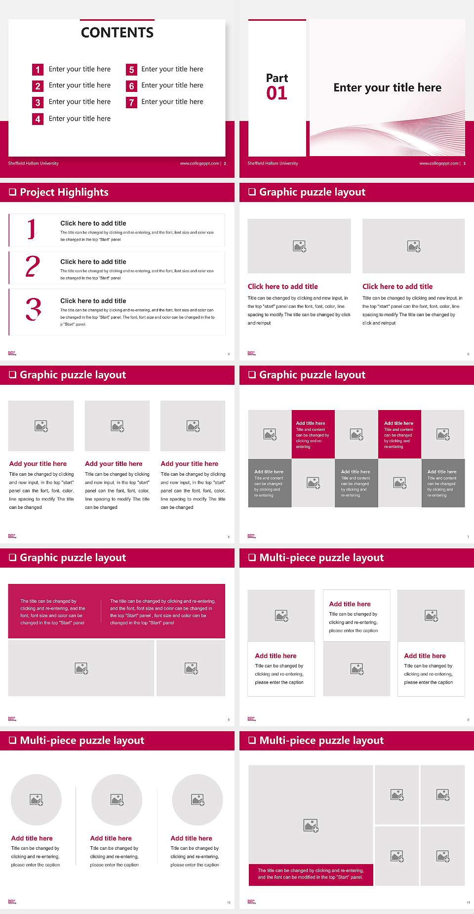 Sheffield Hallam University General Purpose PPT Template4:3 ratio PPT effect preview image2