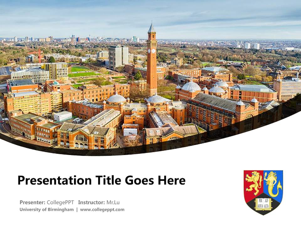 University of Birmingham Course/Courseware Creation PPT Template4:3 ratio PPT effect preview image5