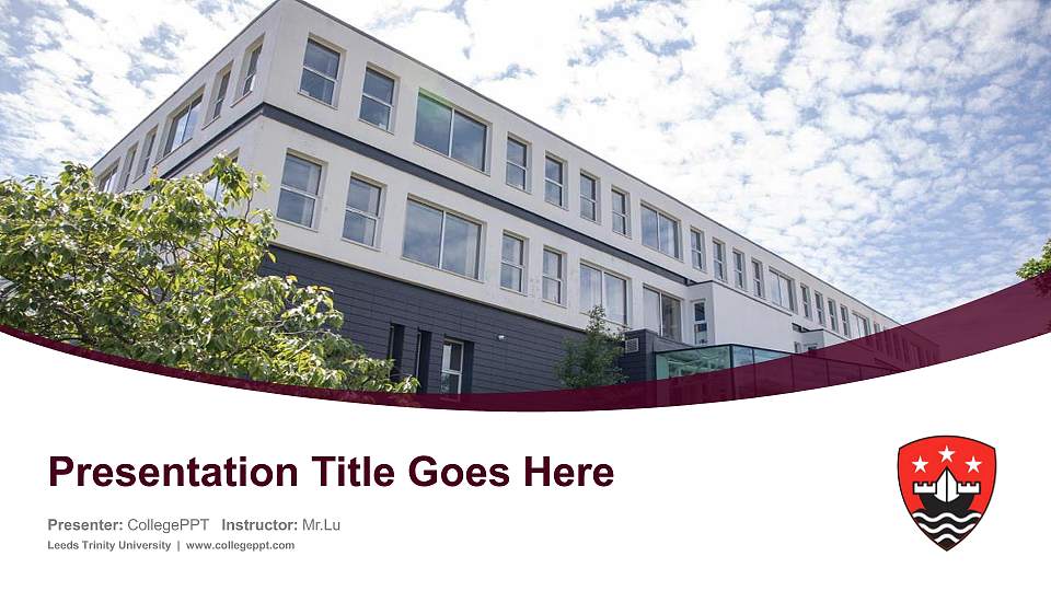 Leeds Trinity University Course/Courseware Creation PPT Template16:9 ratio PPT effect preview image