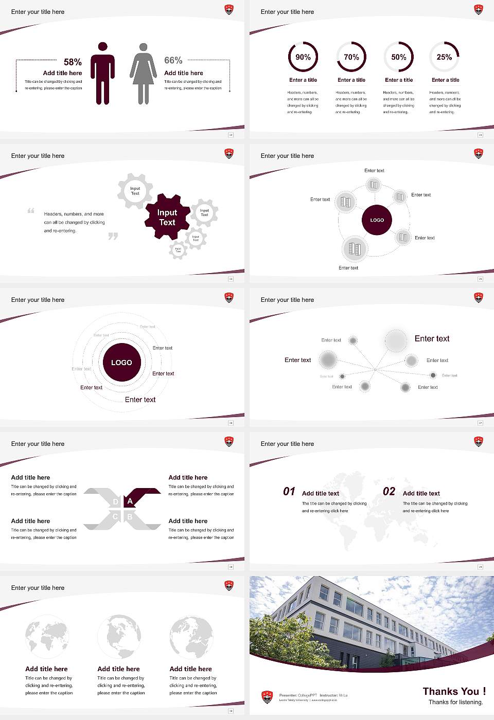 Leeds Trinity University Course/Courseware Creation PPT Template16:9 ratio PPT effect preview image4