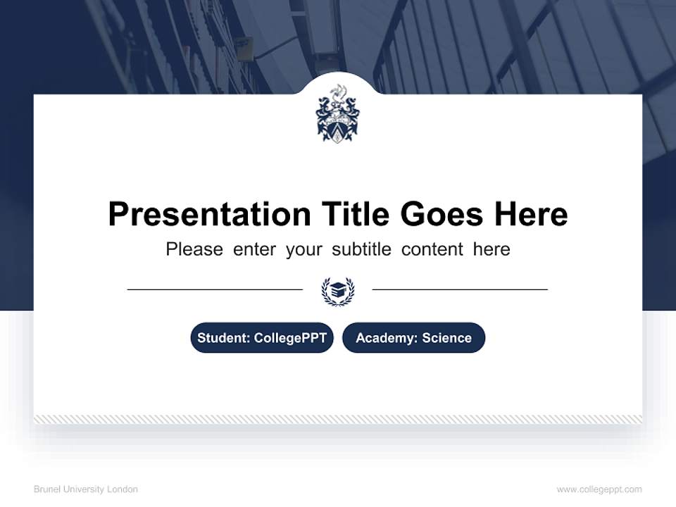 Brunel University London National Scholarship Defense PPT Template4:3 ratio PPT effect preview image4