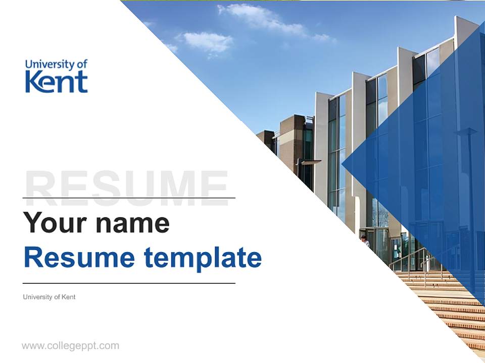 University of Kent Resume PPT Template4:3 ratio PPT effect preview image5