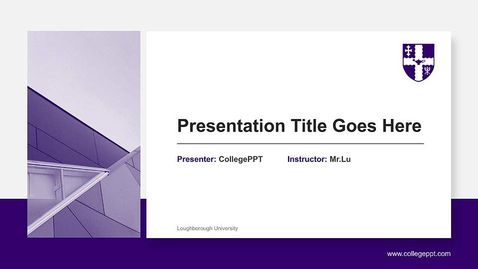 Loughborough University General Purpose PPT Template16:9 ratio PPT effect preview image