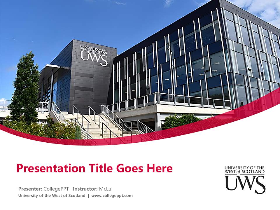 University of the West of Scotland Course/Courseware Creation PPT Template4:3 ratio PPT effect preview image5