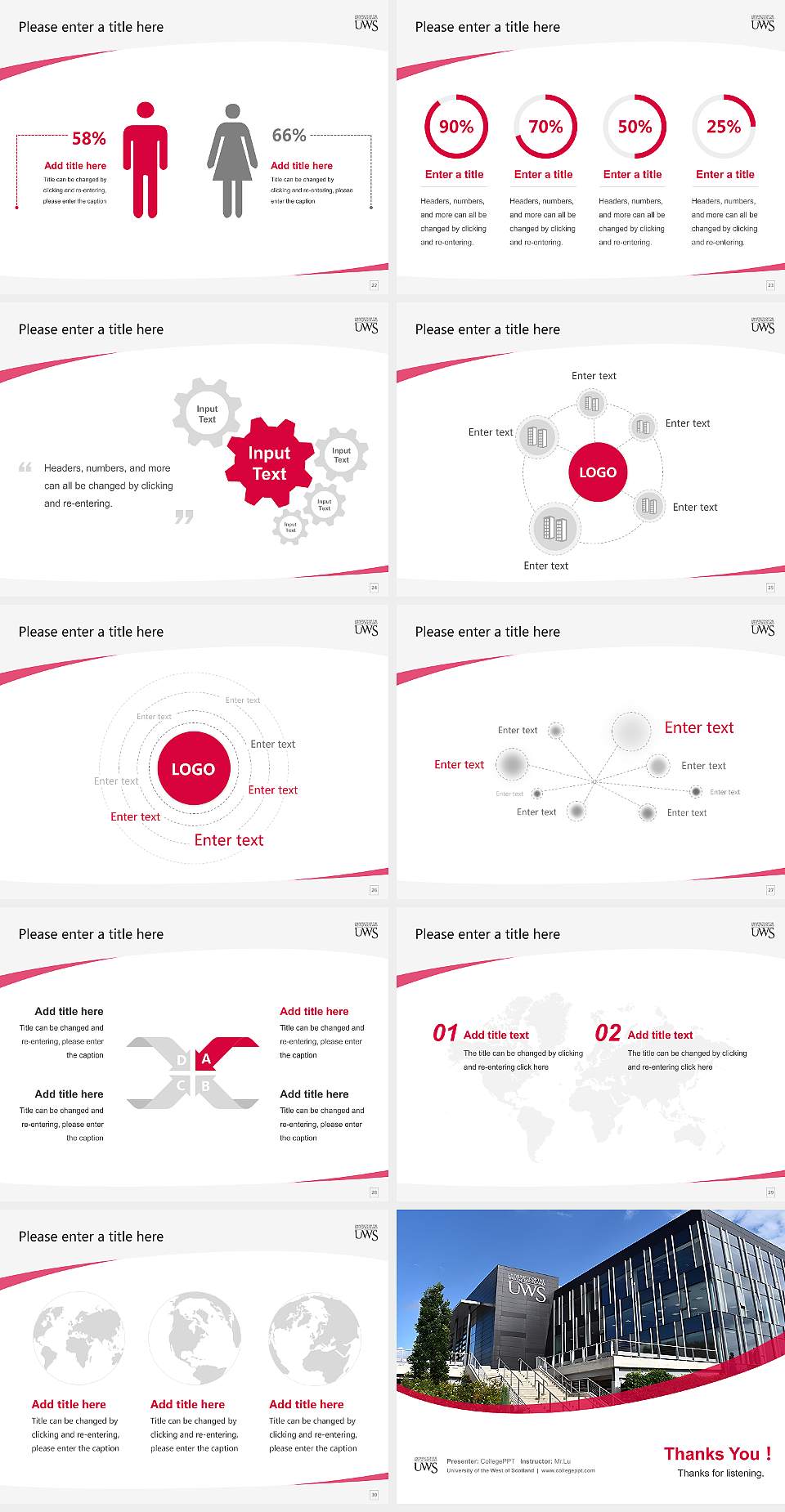University of the West of Scotland Course/Courseware Creation PPT Template4:3 ratio PPT effect preview image4