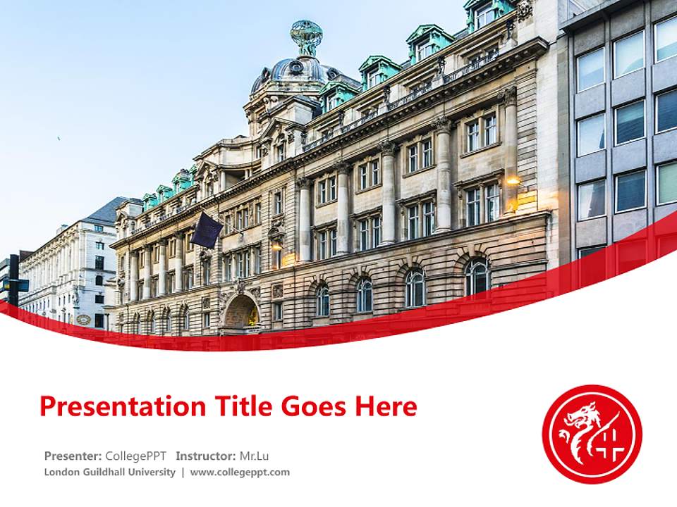 London Guildhall University Course/Courseware Creation PPT Template4:3 ratio PPT effect preview image5