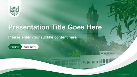University of Stirling Lecture Sharing and Networking Event PPT Template