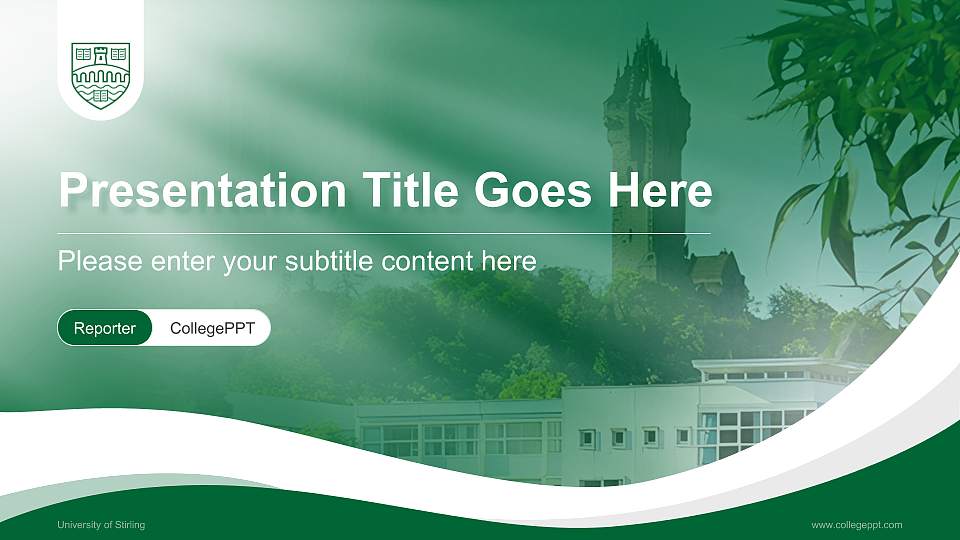 University of Stirling Lecture Sharing and Networking Event PPT Template16:9 ratio PPT effect preview image