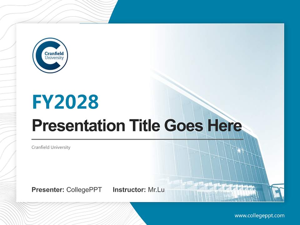 Cranfield University Academic Presentation/Research Findings Report PPT Template4:3 ratio PPT effect preview image5