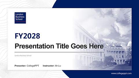 London Business School Academic Presentation/Research Findings Report PPT Template