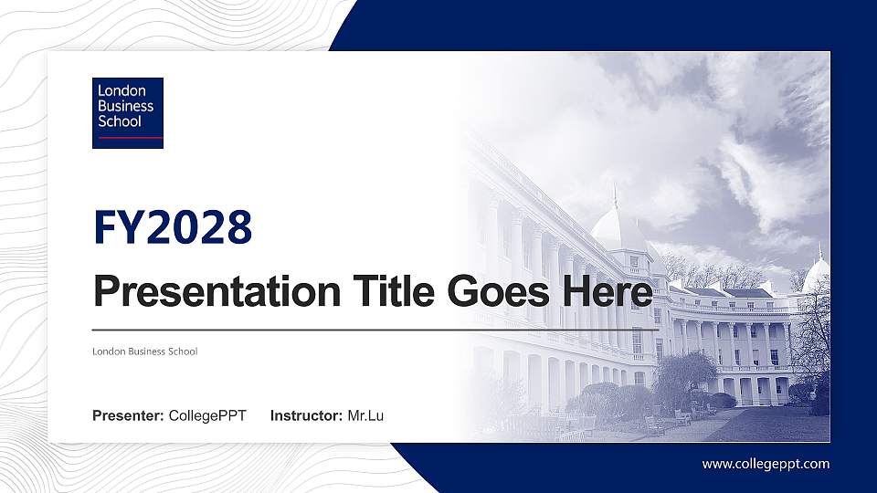 London Business School Academic Presentation/Research Findings Report PPT Template16:9 ratio PPT effect preview image