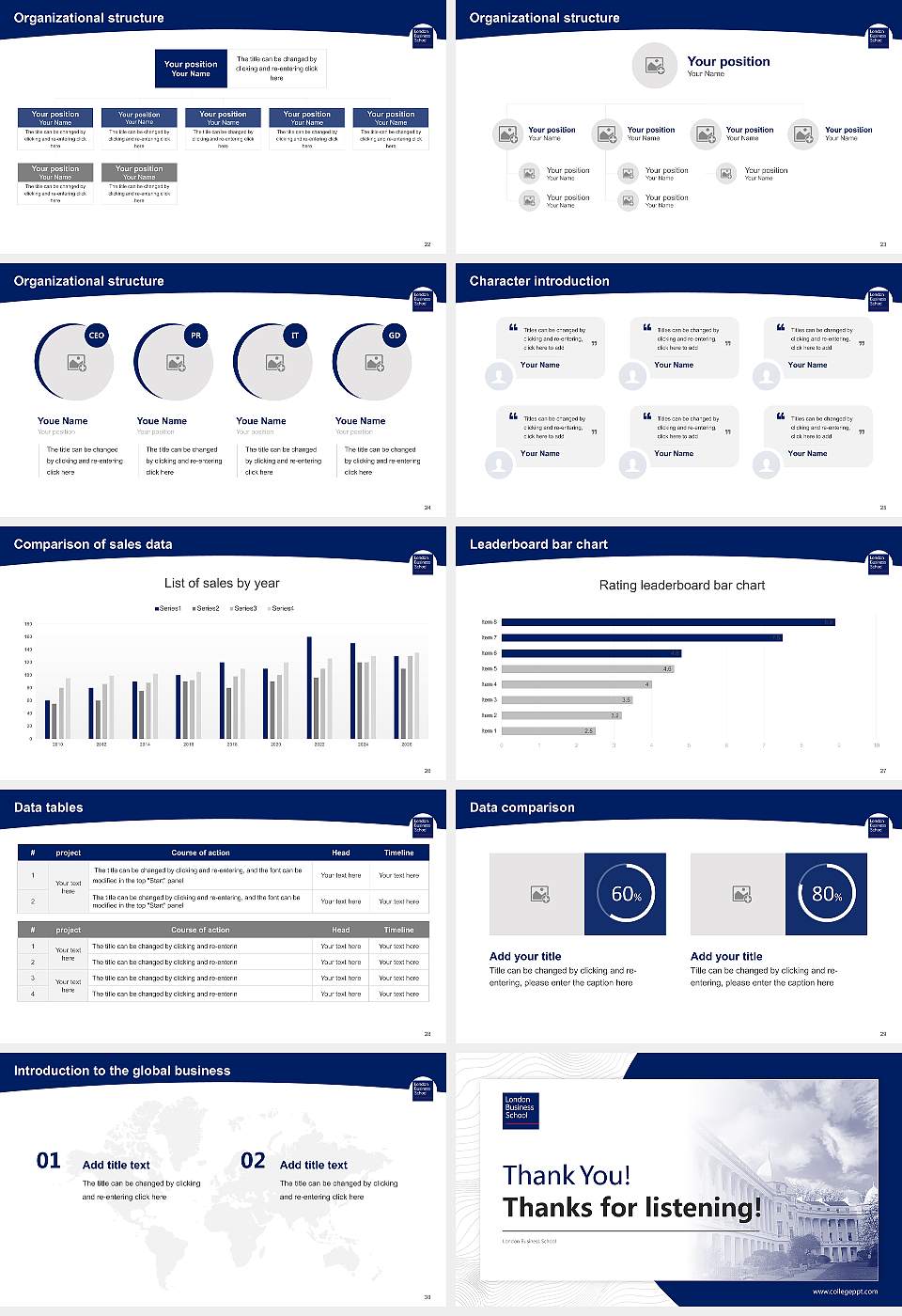 London Business School Academic Presentation/Research Findings Report PPT Template16:9 ratio PPT effect preview image4