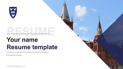 University of Liverpool Resume PPT Template