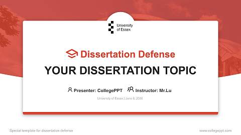 University of Essex Graduation Thesis Defense PPT Template