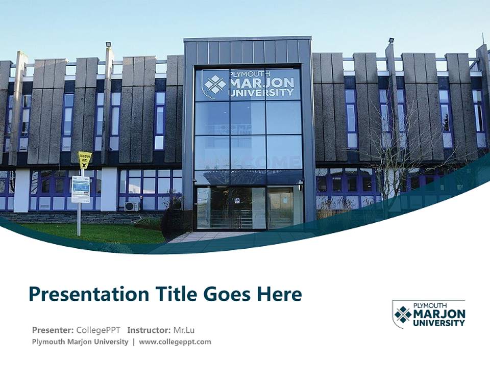 Plymouth Marjon University Course/Courseware Creation PPT Template4:3 ratio PPT effect preview image5