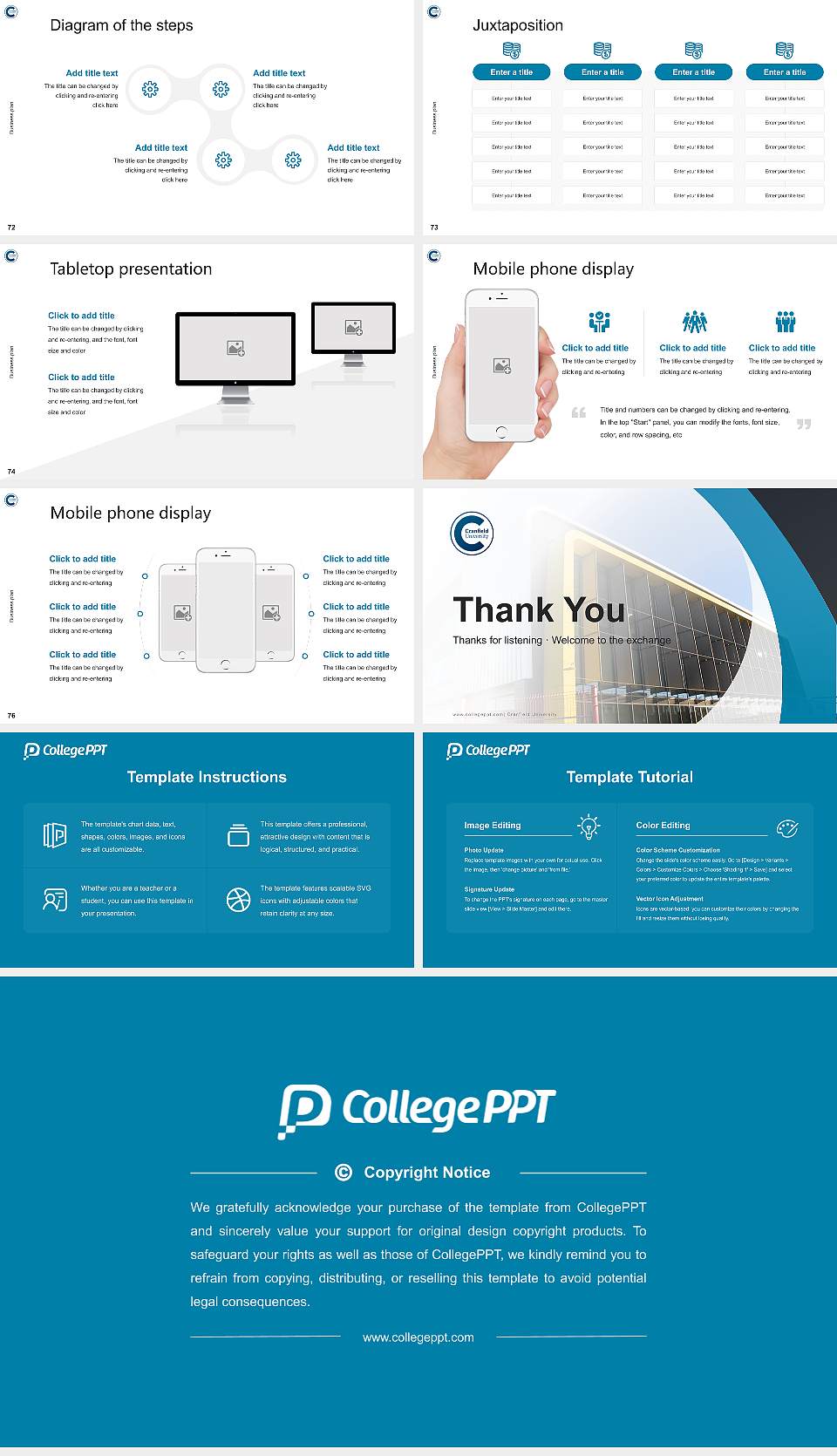 Cranfield University Competition/Entrepreneurship Contest PPT Template16:9 ratio PPT effect preview image9
