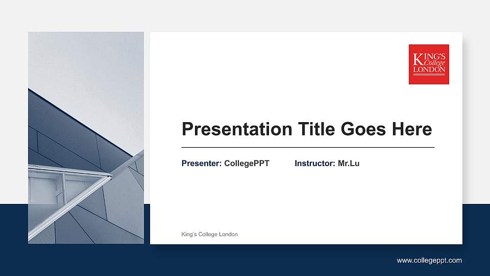 King’s College London General Purpose PPT Template16:9 ratio PPT effect preview image