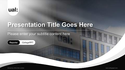 University of the Arts London Lecture Sharing and Networking Event PPT Template