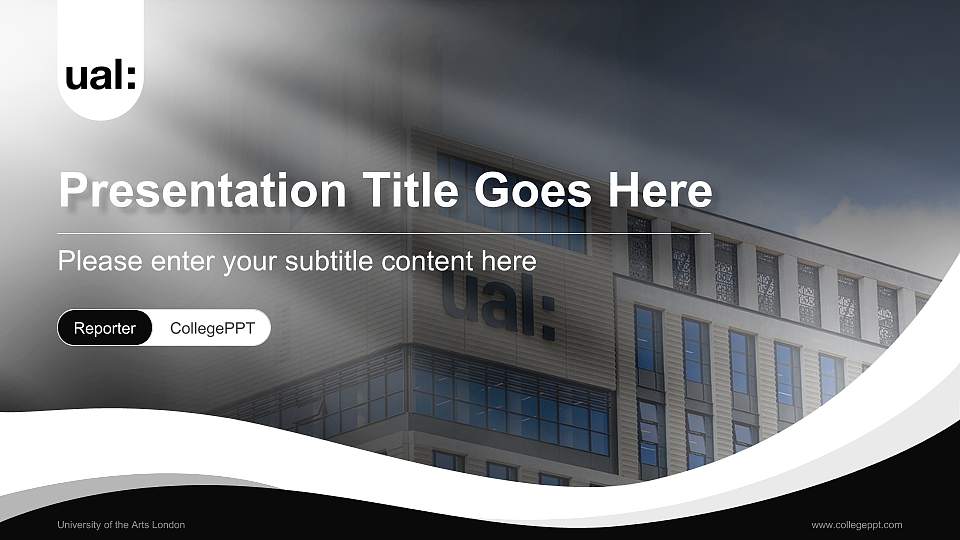 University of the Arts London Lecture Sharing and Networking Event PPT Template16:9 ratio PPT effect preview image