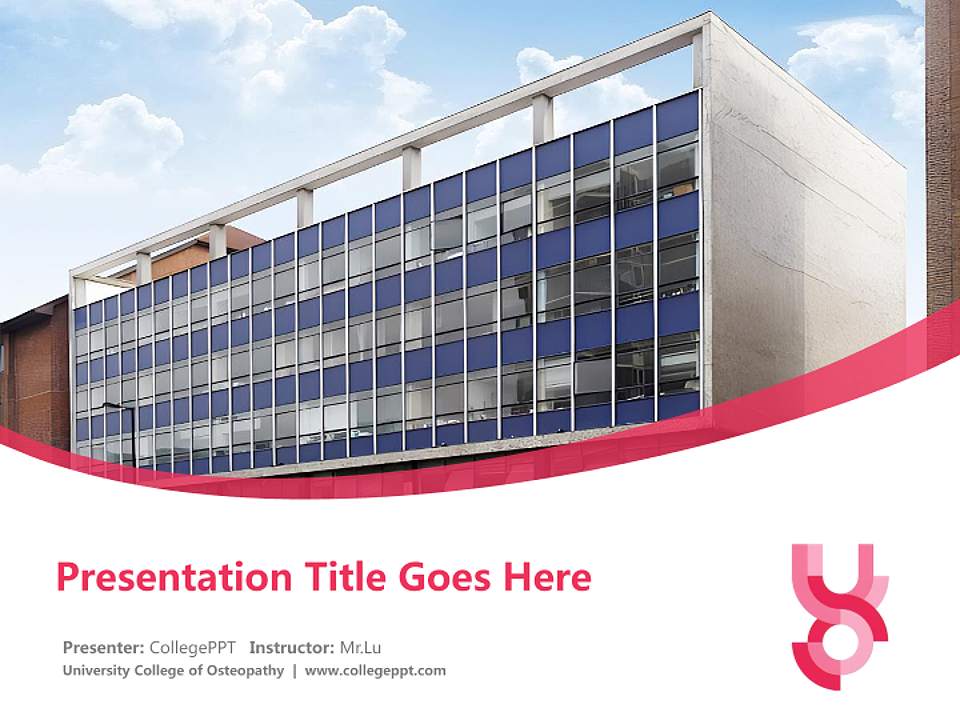 University College of Osteopathy Course/Courseware Creation PPT Template4:3 ratio PPT effect preview image5