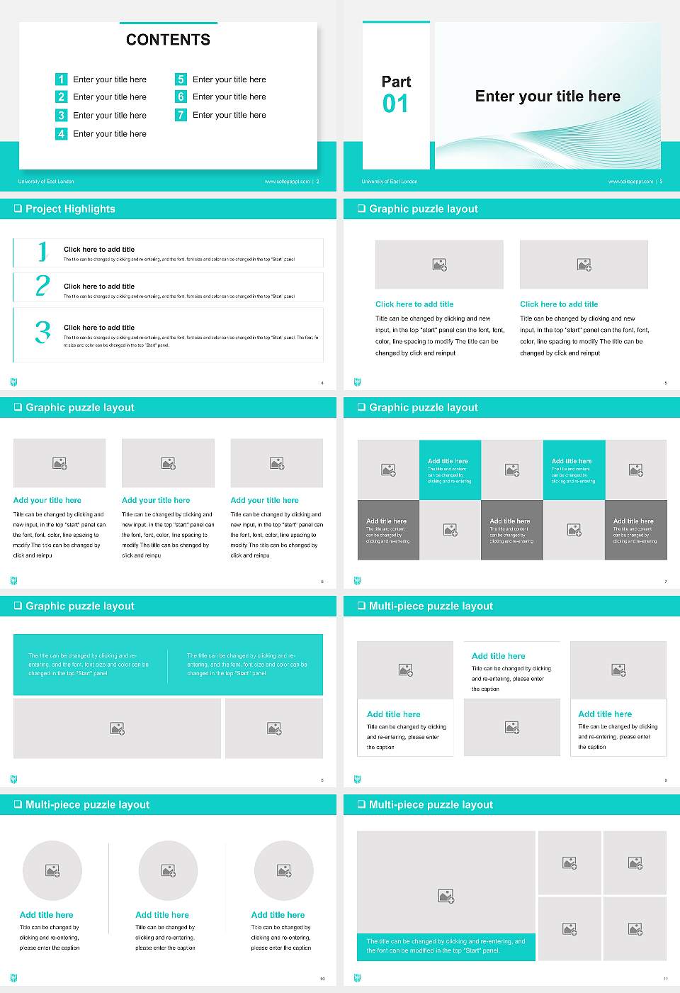University of East London General Purpose PPT Template16:9 ratio PPT effect preview image2