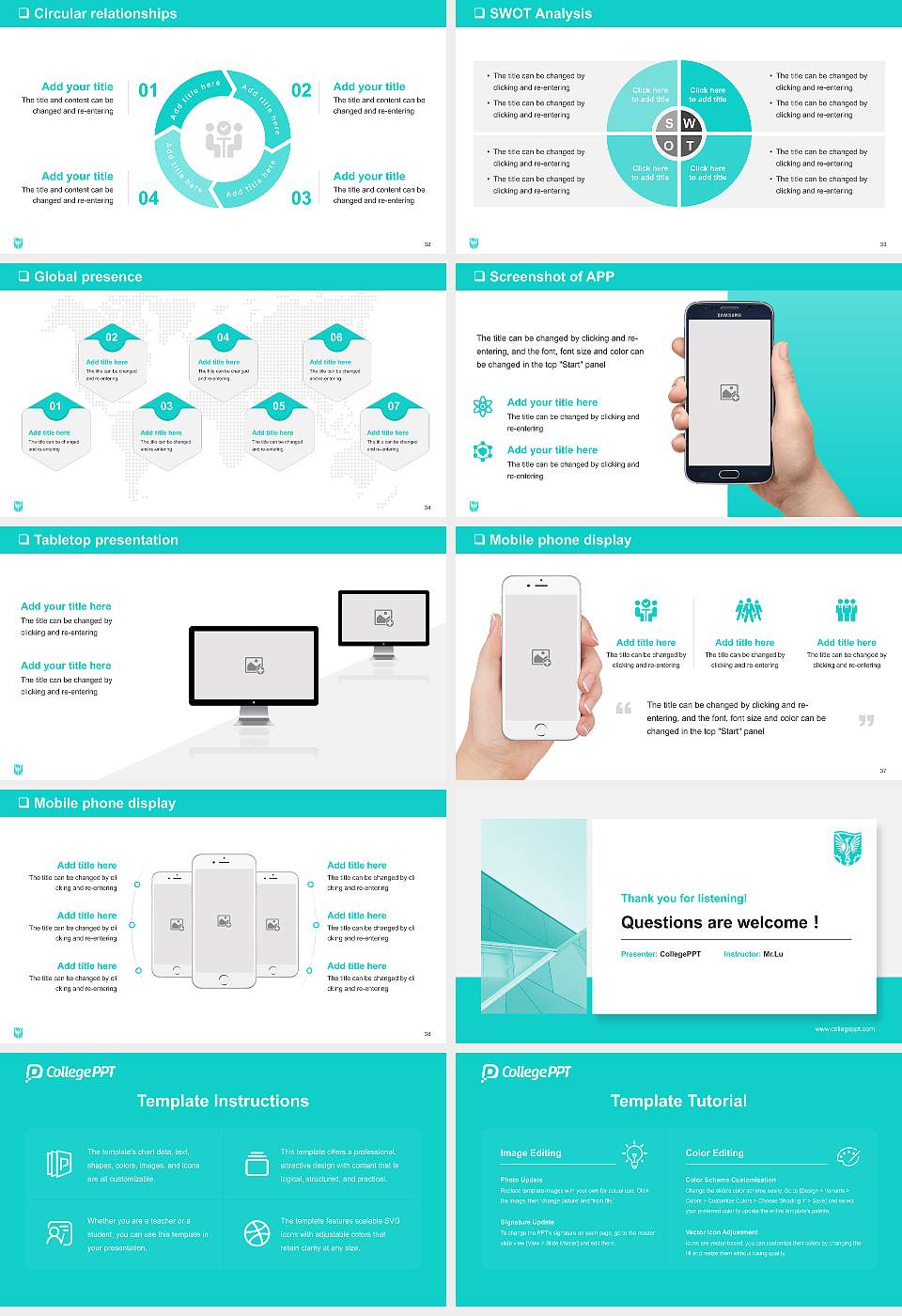 University of East London General Purpose PPT Template16:9 ratio PPT effect preview image5