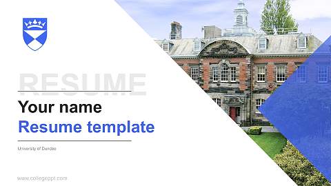 University of Dundee Resume PPT Template