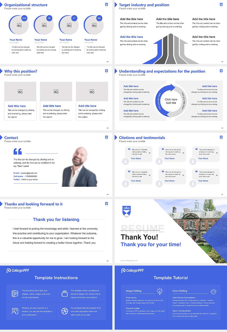 University of Dundee Resume PPT Template16:9 ratio PPT effect preview image4
