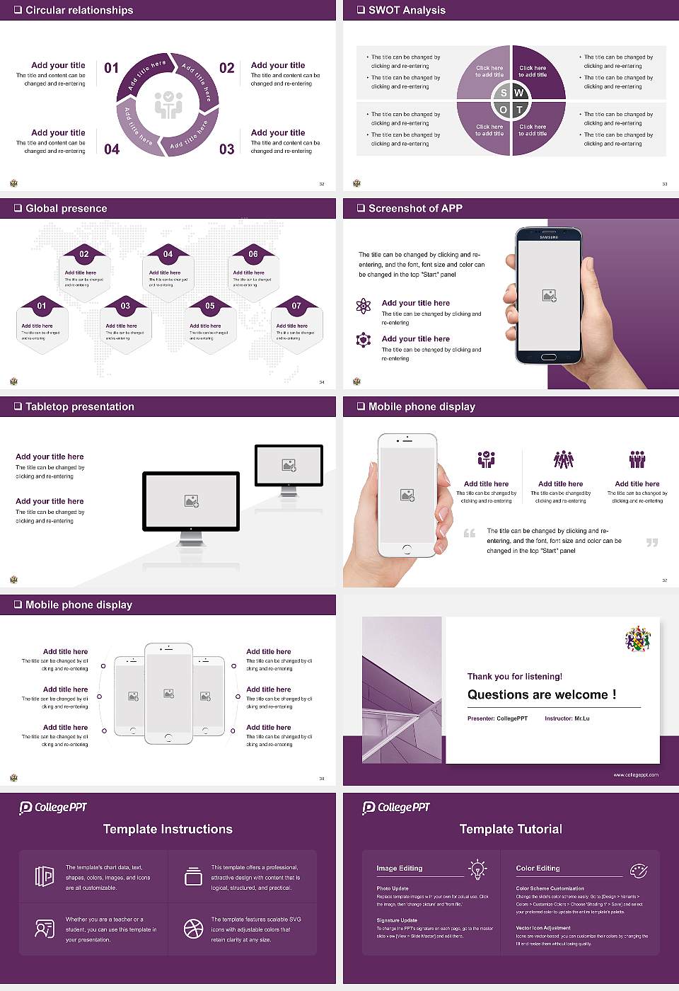 Edge Hill University General Purpose PPT Template16:9 ratio PPT effect preview image5