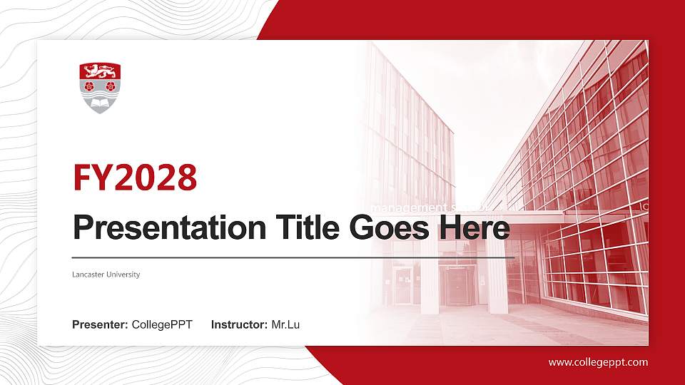 Lancaster University Academic Presentation/Research Findings Report PPT Template16:9 ratio PPT effect preview image