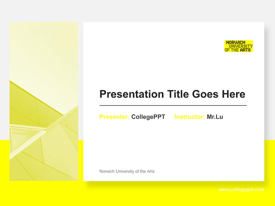 Norwich University of the Arts General Purpose PPT Template4:3 ratio PPT effect preview image6