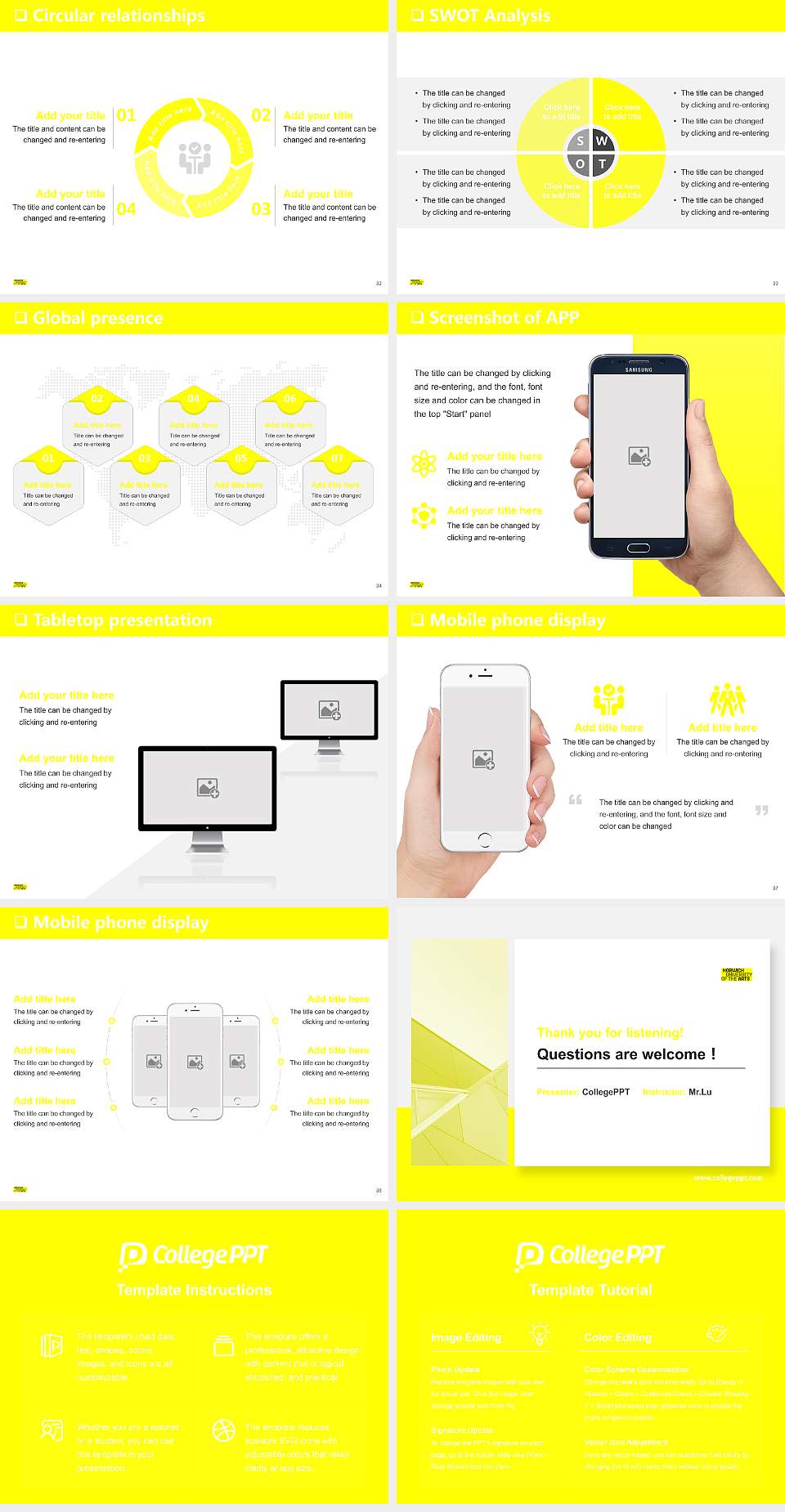 Norwich University of the Arts General Purpose PPT Template4:3 ratio PPT effect preview image5