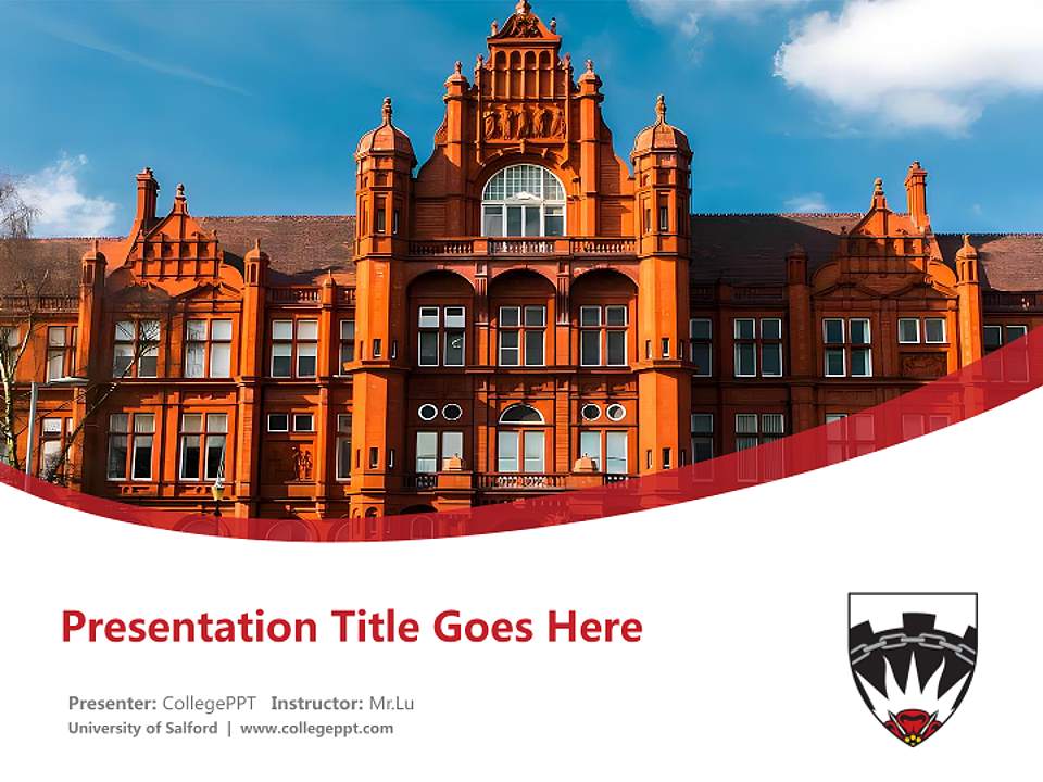 University of Salford Course/Courseware Creation PPT Template4:3 ratio PPT effect preview image5
