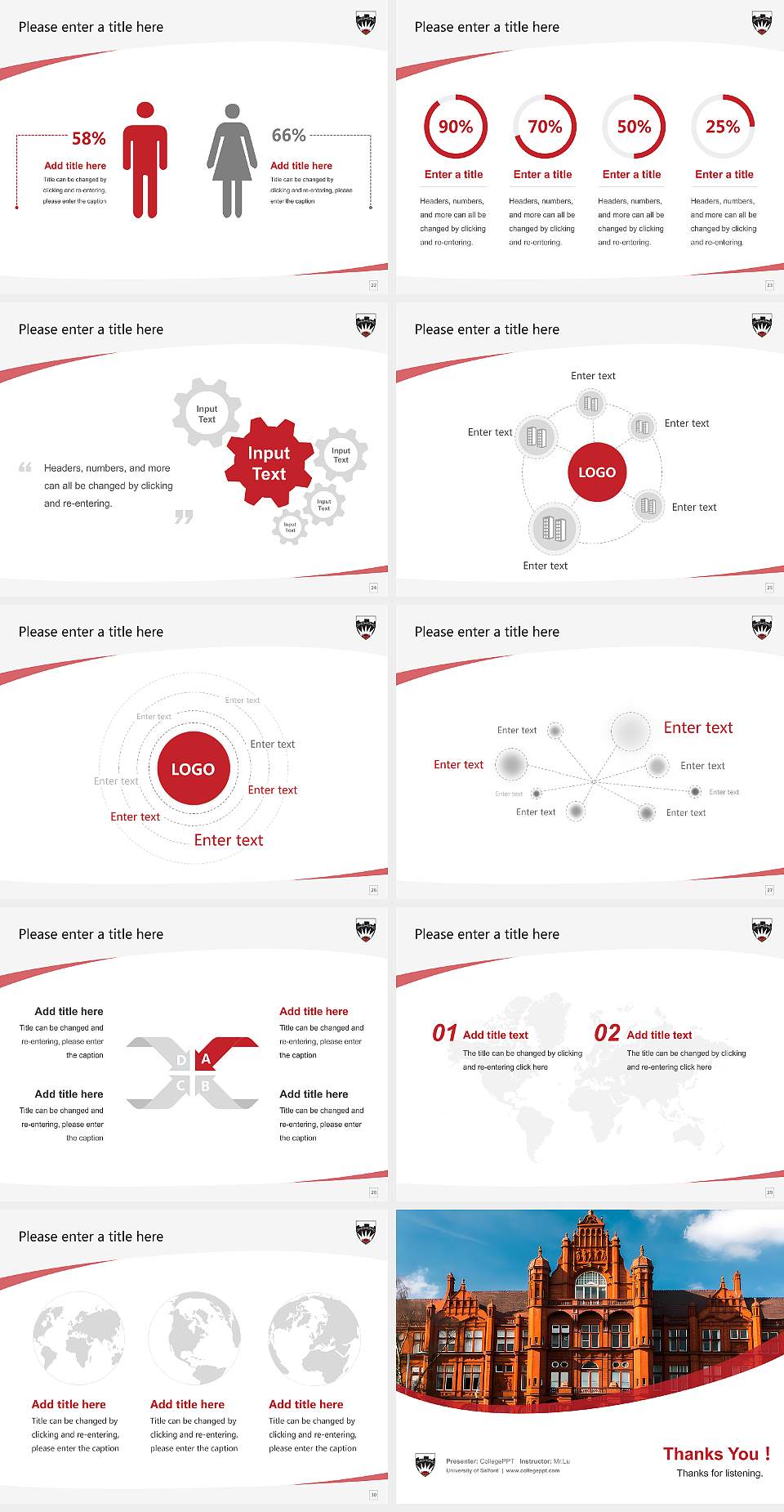 University of Salford Course/Courseware Creation PPT Template4:3 ratio PPT effect preview image4