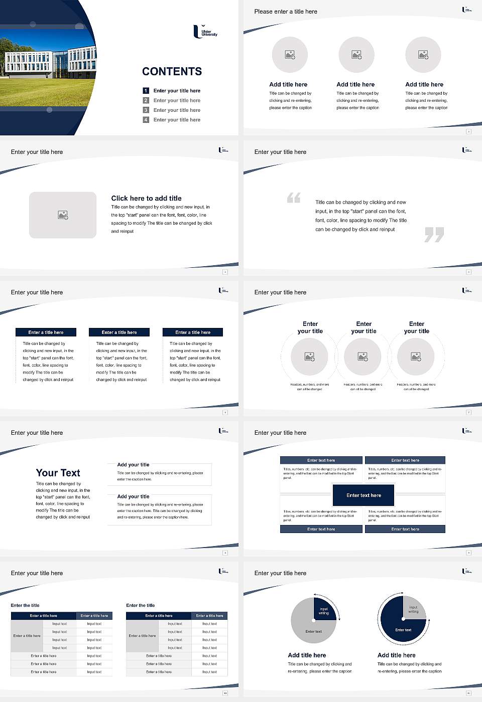Ulster University Course/Courseware Creation PPT Template16:9 ratio PPT effect preview image2