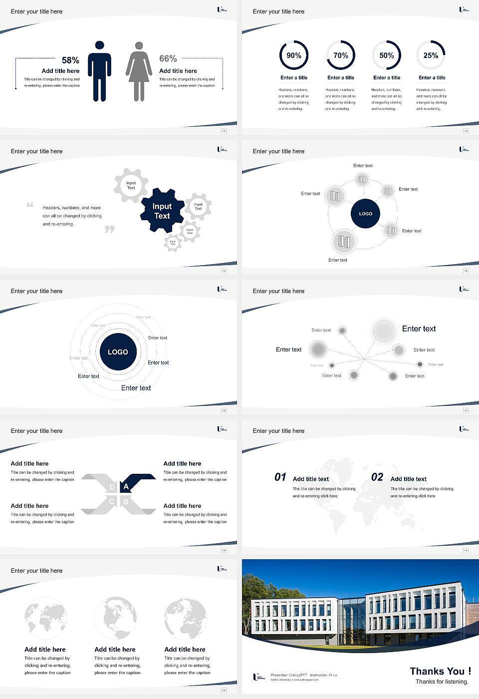Ulster University Course/Courseware Creation PPT Template16:9 ratio PPT effect preview image4