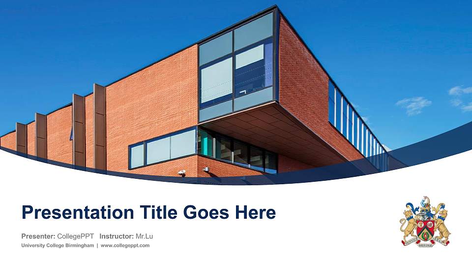 University College Birmingham Course/Courseware Creation PPT Template16:9 ratio PPT effect preview image